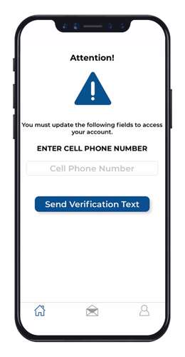 cell phone verification screen